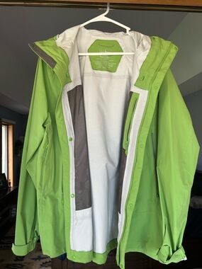 L.L. Bean Green Rain Jacket with Hood